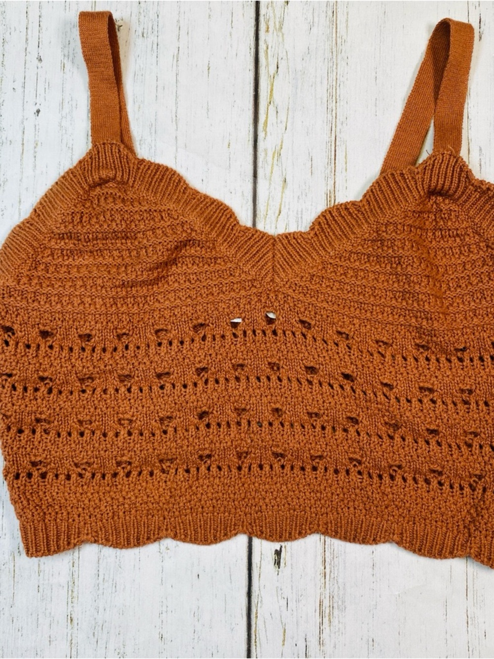 Altard State Knit Crochet Cropped Tank Top